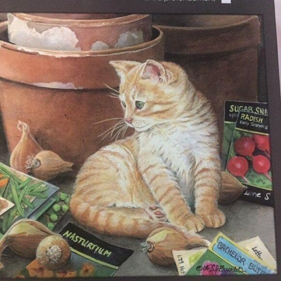 Sure-Grip 300 Piece Puzzle Nelson Flowers PotCat Gardening Extra Thick 2011 Used - Picture 2 of 9